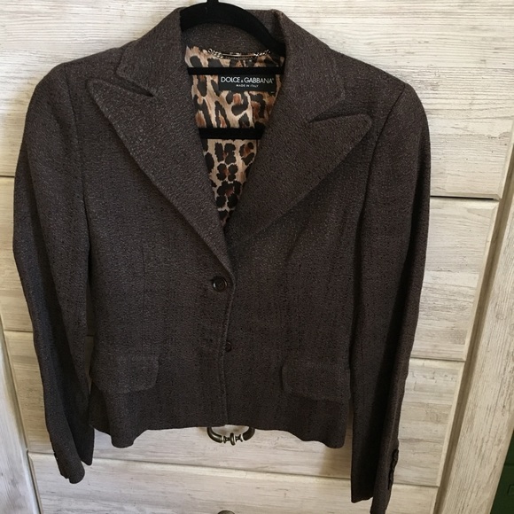 Brown Dolce and Gabbana blaze size 38. Leopard - Picture 1 of 7